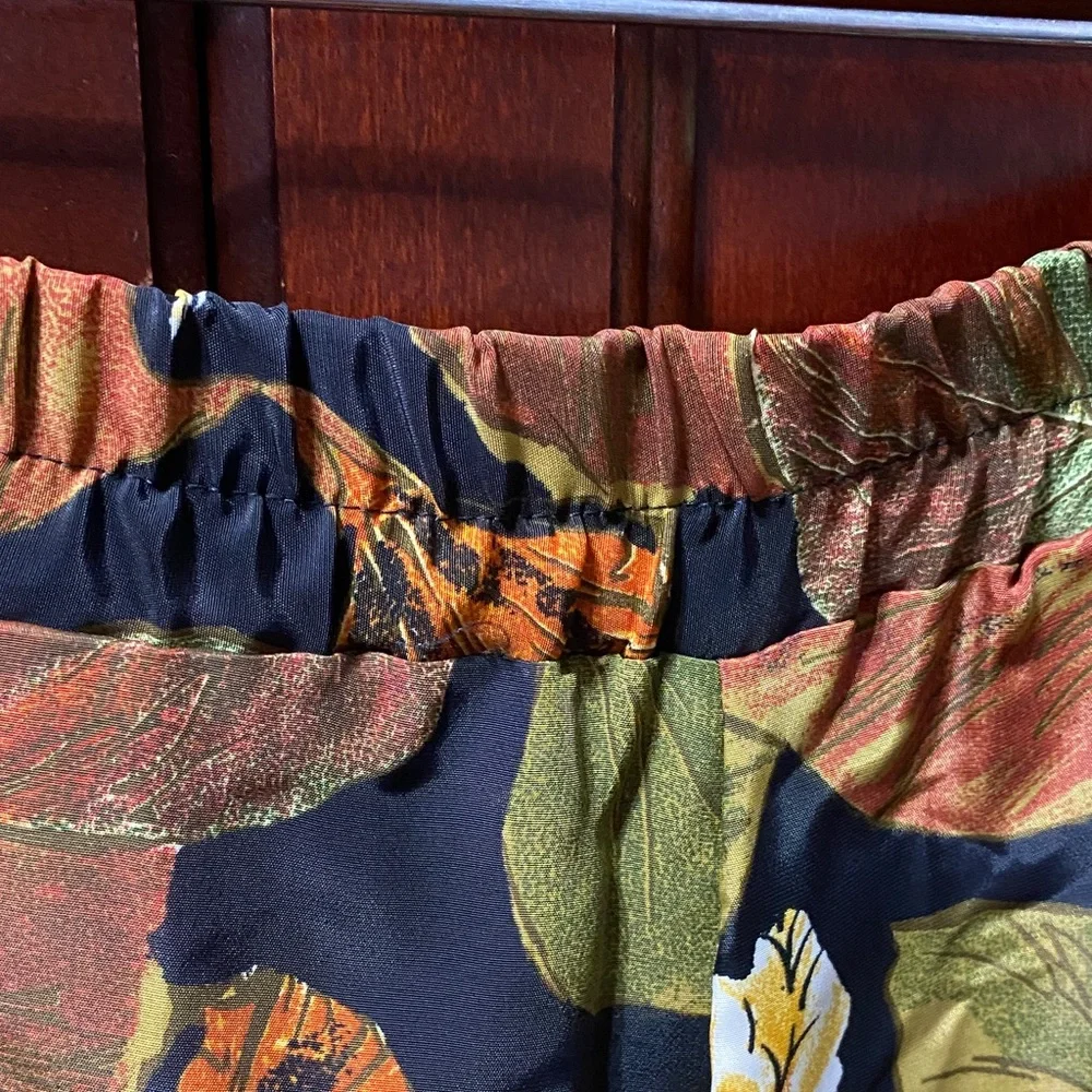 Sue Brett vintage Orange Blazer shell and Floral skirt Pants Set plus size 3X